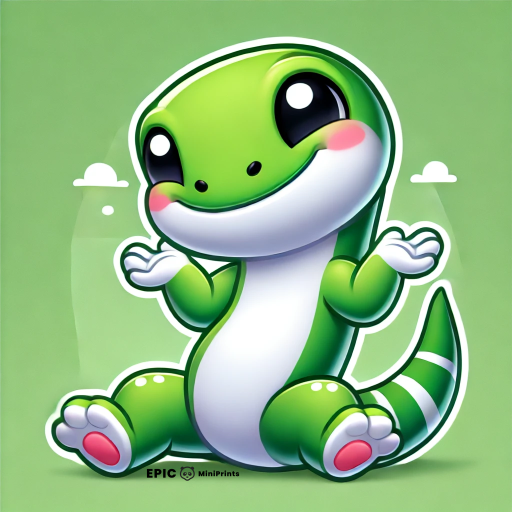 Gilly – The Gleefully Flexi Gecko Fidget Toy - Epic Mini Prints